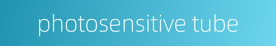 photosensitive tube的同义词