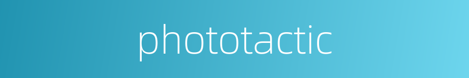 phototactic的同义词