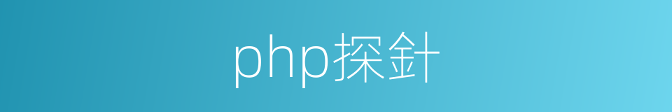 php探針的同義詞