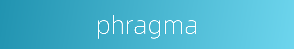 phragma的同义词