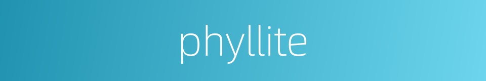 phyllite的同义词