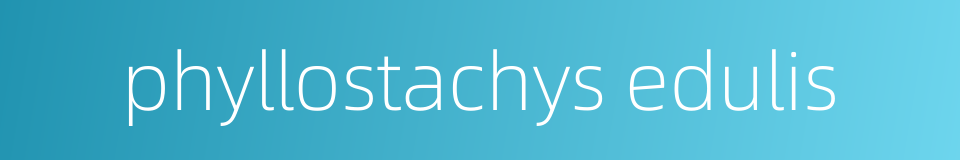 phyllostachys edulis的同义词