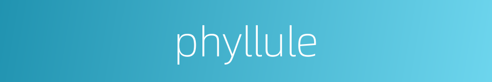phyllule的同义词