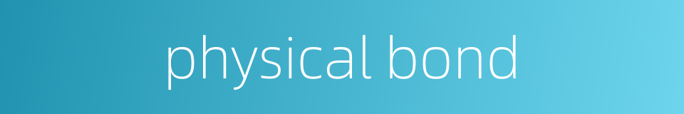 physical bond的同义词