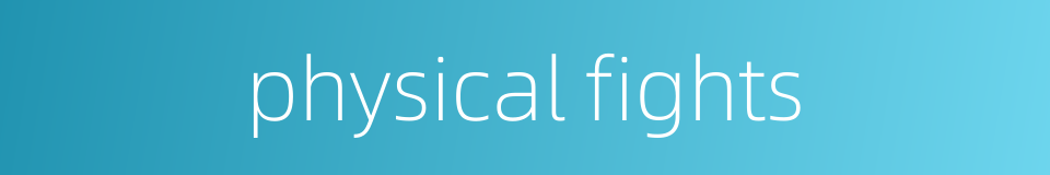 physical fights的同义词
