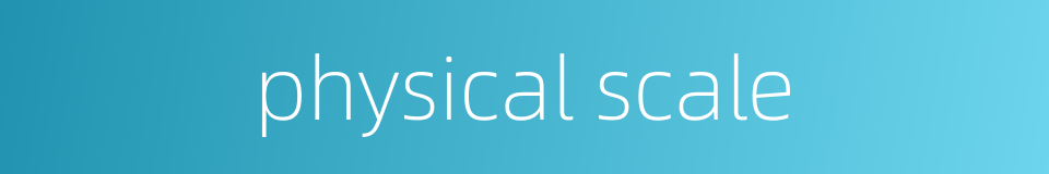 physical scale的同义词