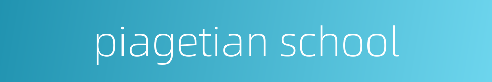 piagetian school的同义词