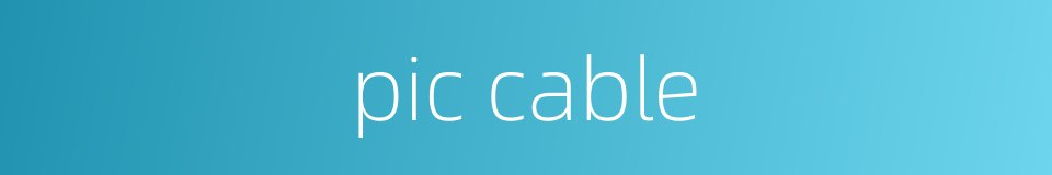 pic cable的同义词