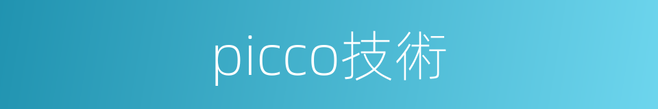 picco技術的同義詞