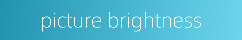 picture brightness的同义词