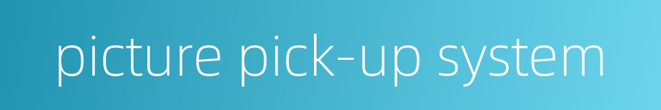 picture pick-up system的同义词