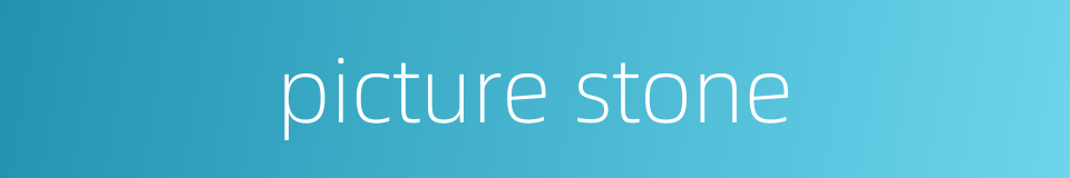 picture stone的同义词