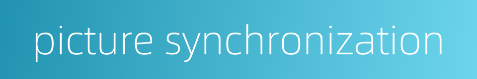 picture synchronization的同义词