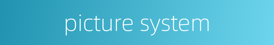 picture system的同义词
