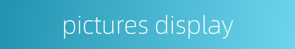pictures display的同义词