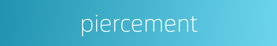 piercement的同义词