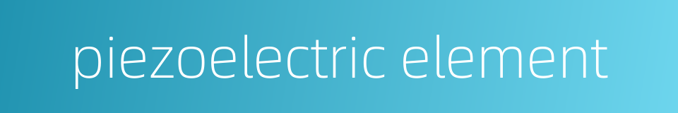 piezoelectric element的同义词