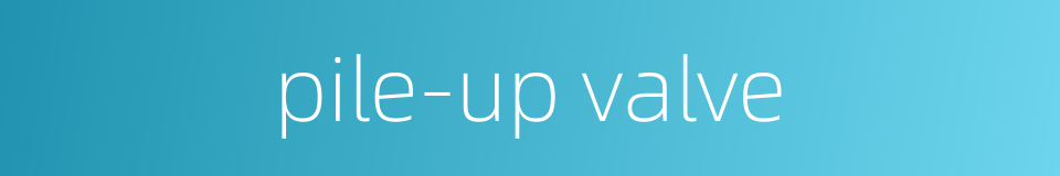 pile-up valve的同义词