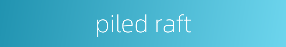 piled raft的同义词