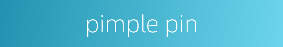 pimple pin的同义词