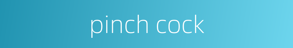 pinch cock的同义词