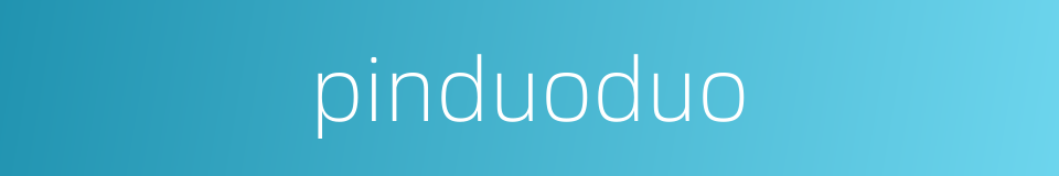 pinduoduo的同义词