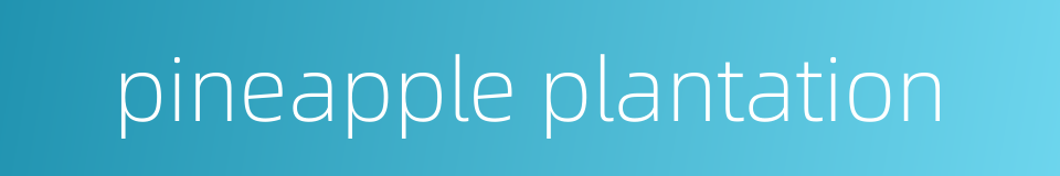 pineapple plantation的同义词