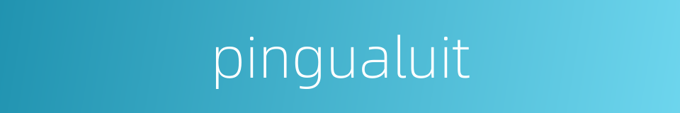 pingualuit的同义词