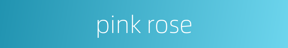 pink rose的同义词