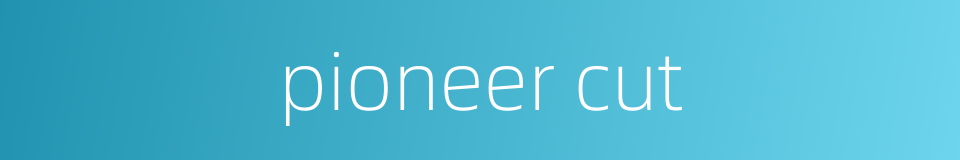 pioneer cut的同义词