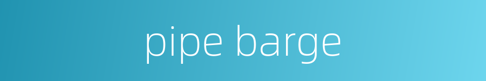 pipe barge的同义词