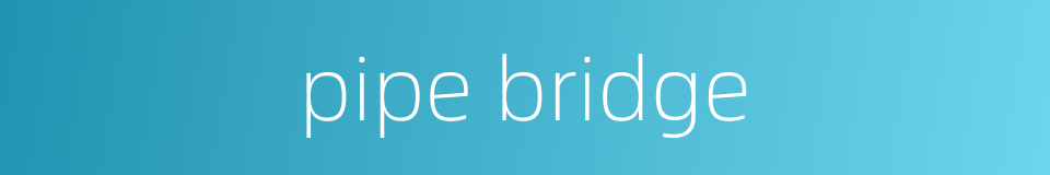 pipe bridge的同义词