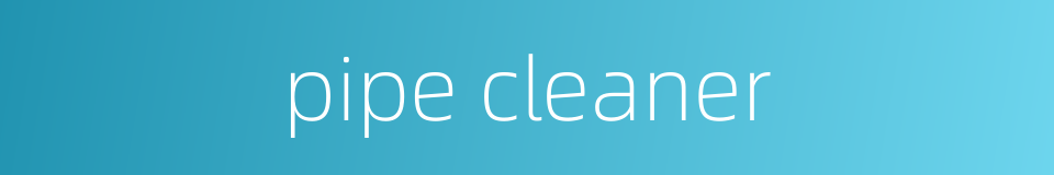 pipe cleaner的同义词