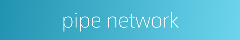 pipe network的同义词