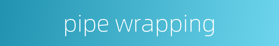 pipe wrapping的同义词