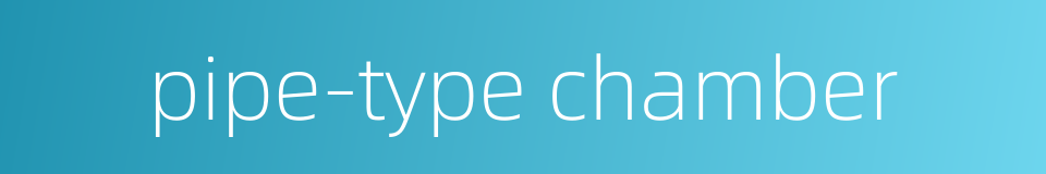 pipe-type chamber的同义词