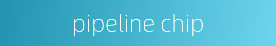 pipeline chip的同义词