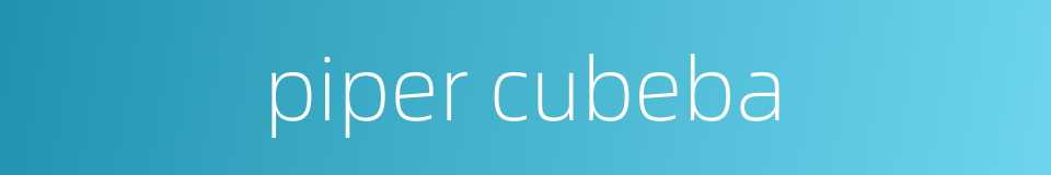 piper cubeba的同义词