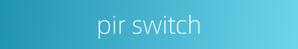 pir switch的同义词