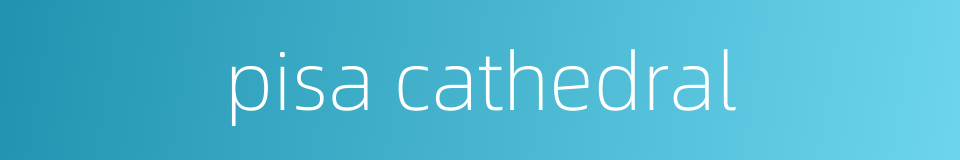 pisa cathedral的同义词