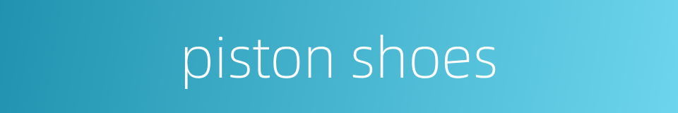 piston shoes的同义词