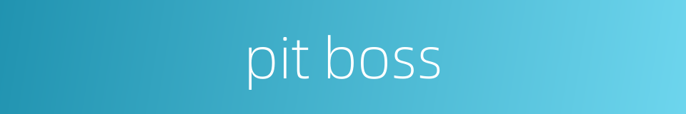 pit boss的同义词