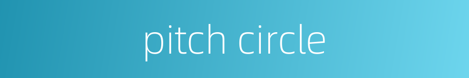 pitch circle的同义词