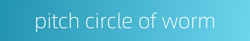 pitch circle of worm的同义词