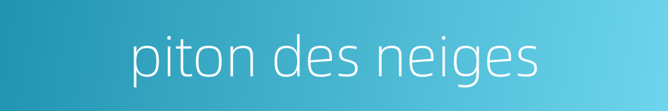 piton des neiges的同义词