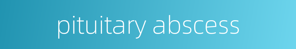 pituitary abscess的同义词