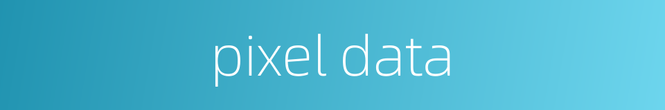 pixel data的同义词