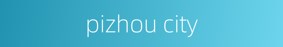 pizhou city的同义词