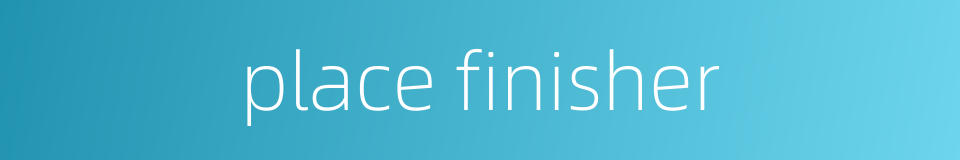 place finisher的同义词