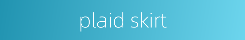 plaid skirt的同义词